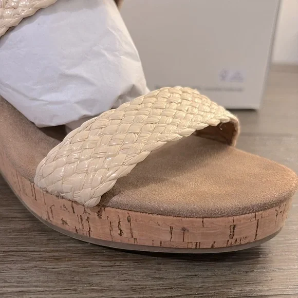 NIB [Style & Co.] Daliaa Wedge Sandals in Natural Woven Womens 9.5 / 11 - Picture 5 of 12